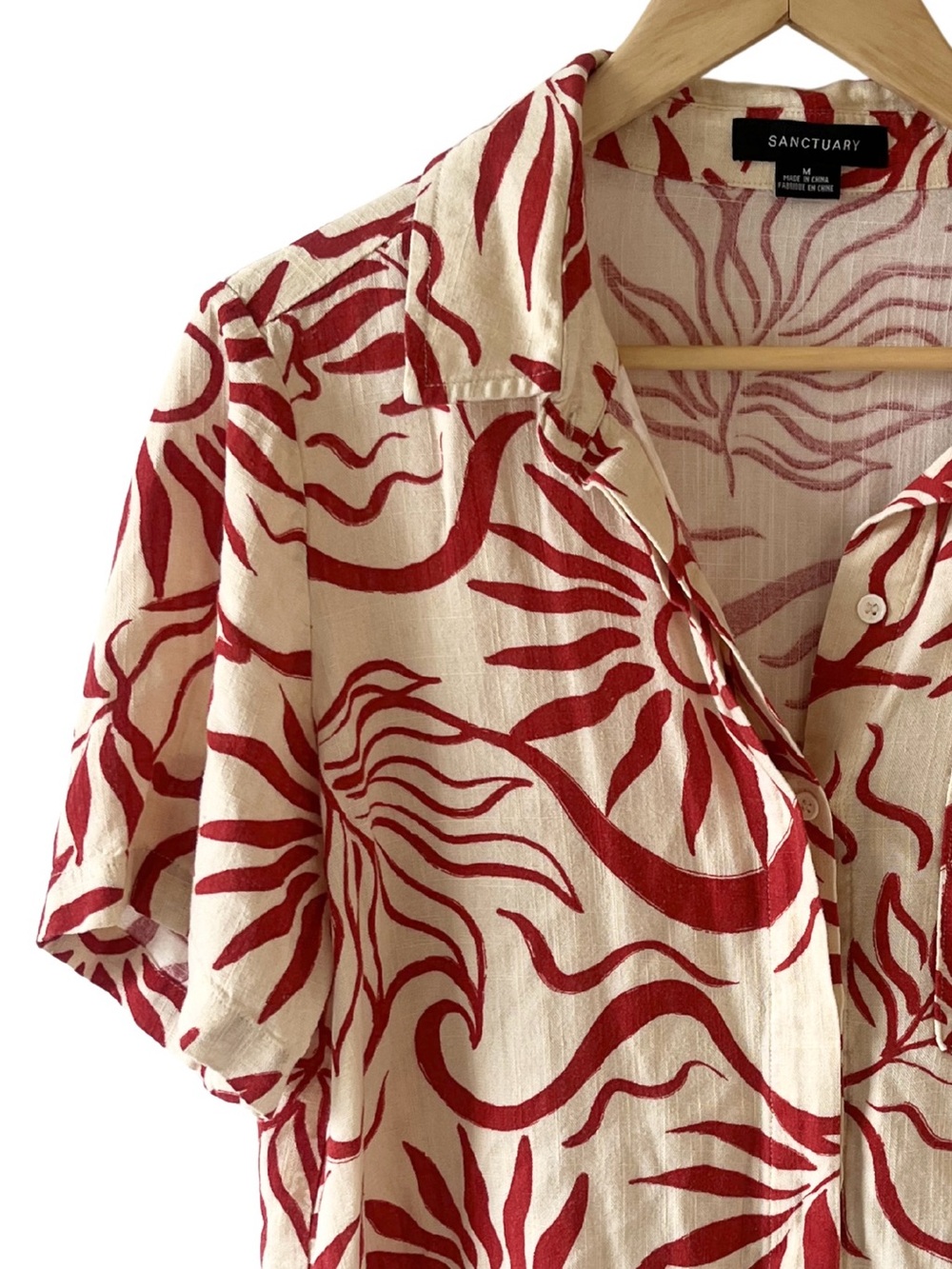 Sanctuary Relaxed Vacation Shirt in Sunny Riviera | Size Medium - Picture 4 of 8